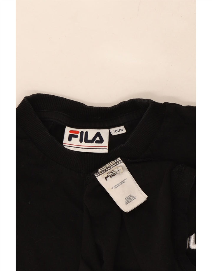 Женская футболка FILA Top UK 6 XS, черный хлопок