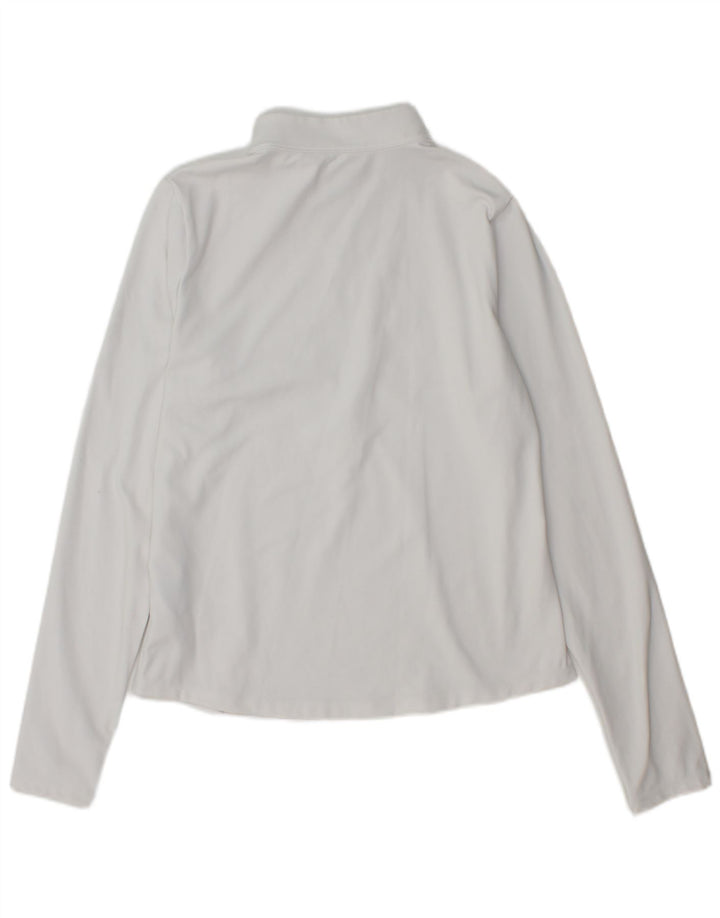 Женский пуловер с воротником на молнии Under Armour, спортивный костюм, топ UK 12, средний белый