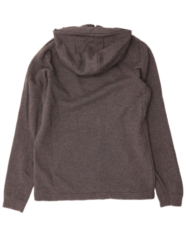 NIKE Mens Zip Hoodie Sweater Medium Grey Cotton