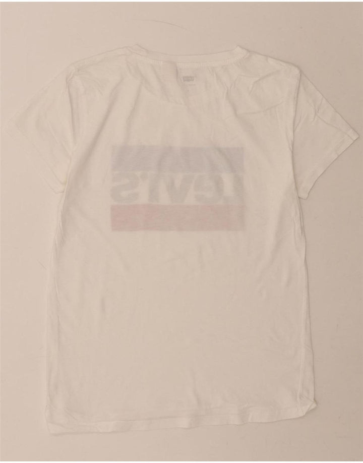 LEVI'S Mens Graphic T-Shirt Top Small White Vintage Levi's and Second-Hand Levi's from Messina Hembry 
