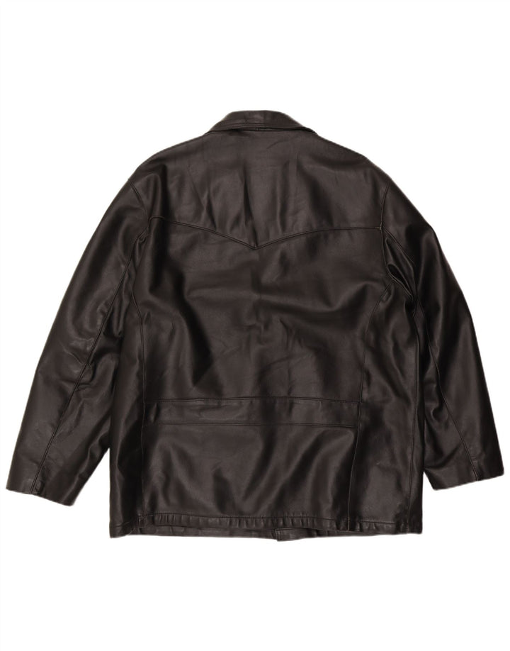 Мужское кожаное пальто Charro UK 42 XL, черное кожаное