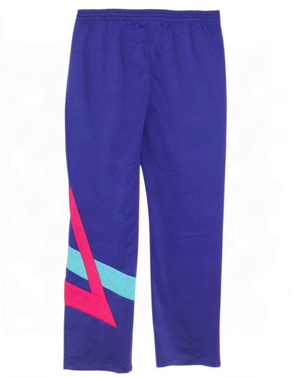 Adidas Womens Tracksuit Trousers UK 14 Large Blue Colourblock