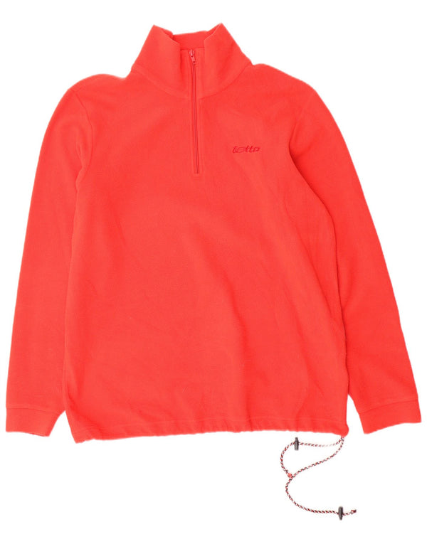 LOTTO Мужской флисовый джемпер с воротником на молнии, средний красный
