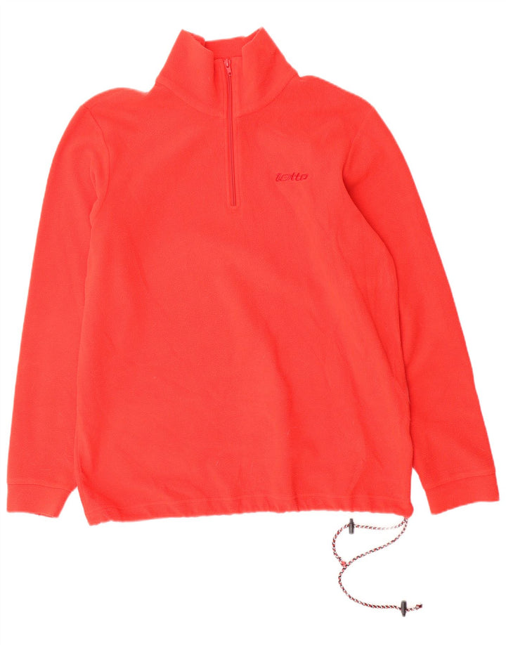 LOTTO Мужской флисовый джемпер с воротником на молнии, средний красный