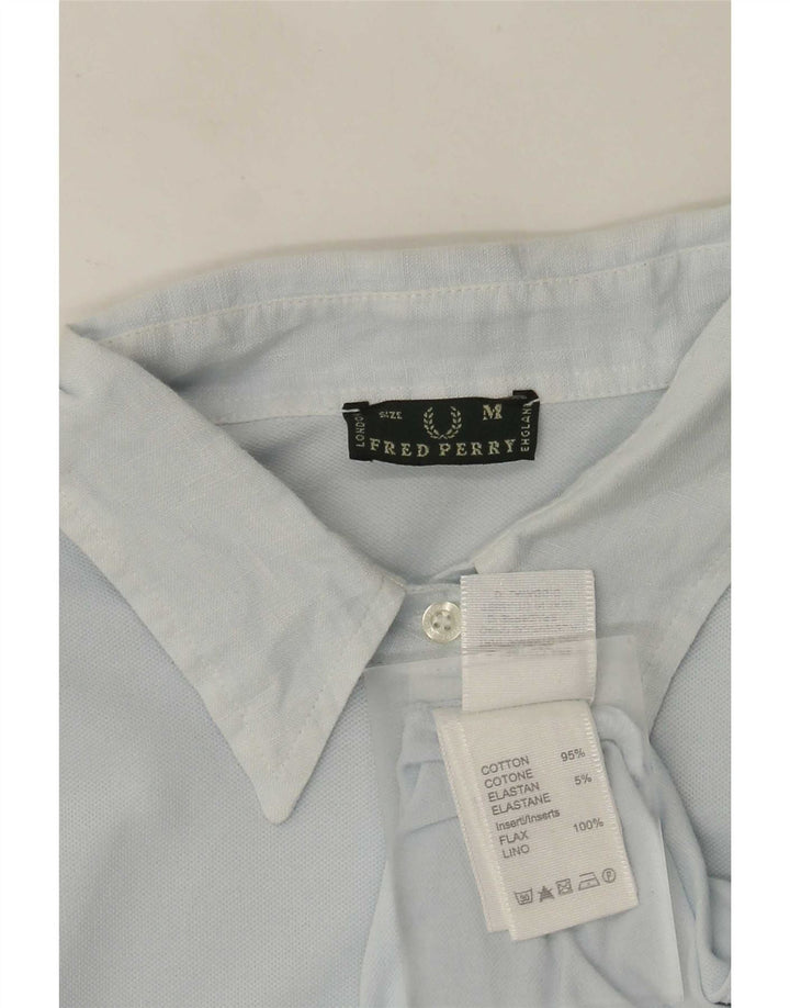 Женское платье-поло Fred Perry UK 12, хлопок среднего синего цвета