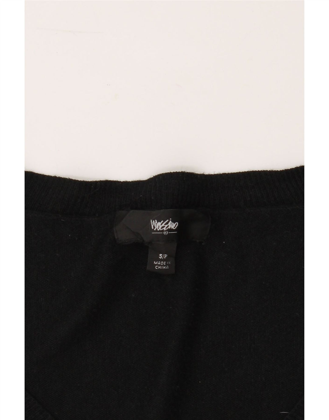 MOSSIMO Womens V-Neck Jumper Sweater UK 10 Small Black Rayon Vintage Mossimo and Second-Hand Mossimo from Messina Hembry 