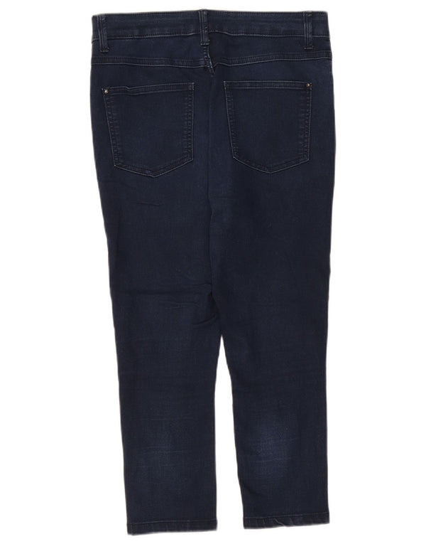 Женские джинсы-капри Marks & Spencer UK 10, маленькие W27 L21, темно-синие, хлопковые
