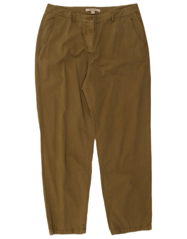Женские зауженные брюки чинос Barbour UK 12 Medium W30 L26 Хаки Хлопок