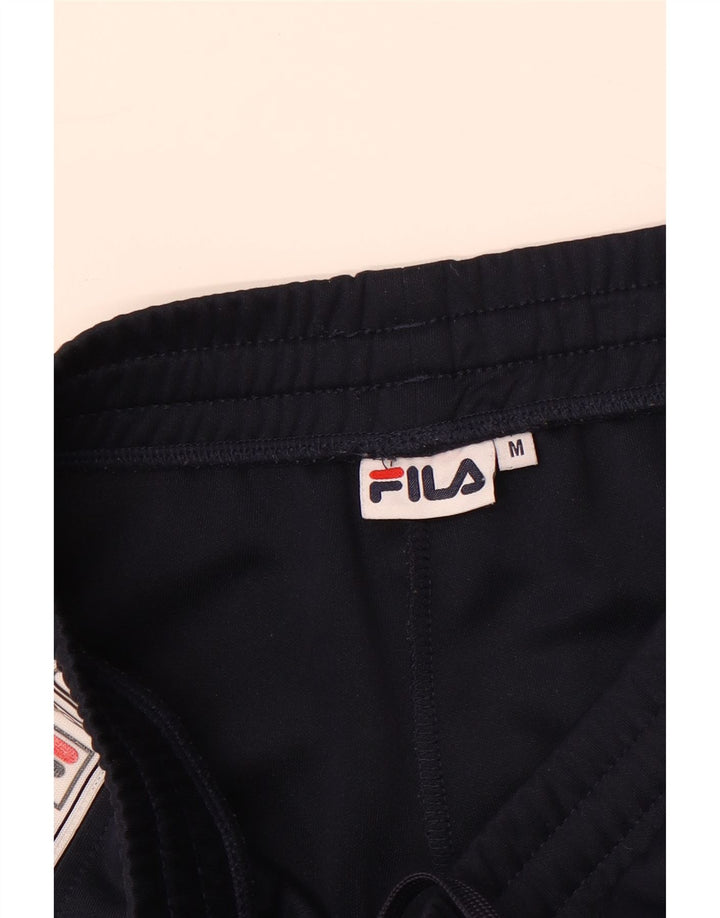 Fila Мужские спортивные брюки с графическим рисунком, средние, темно-синие, с цветными блоками