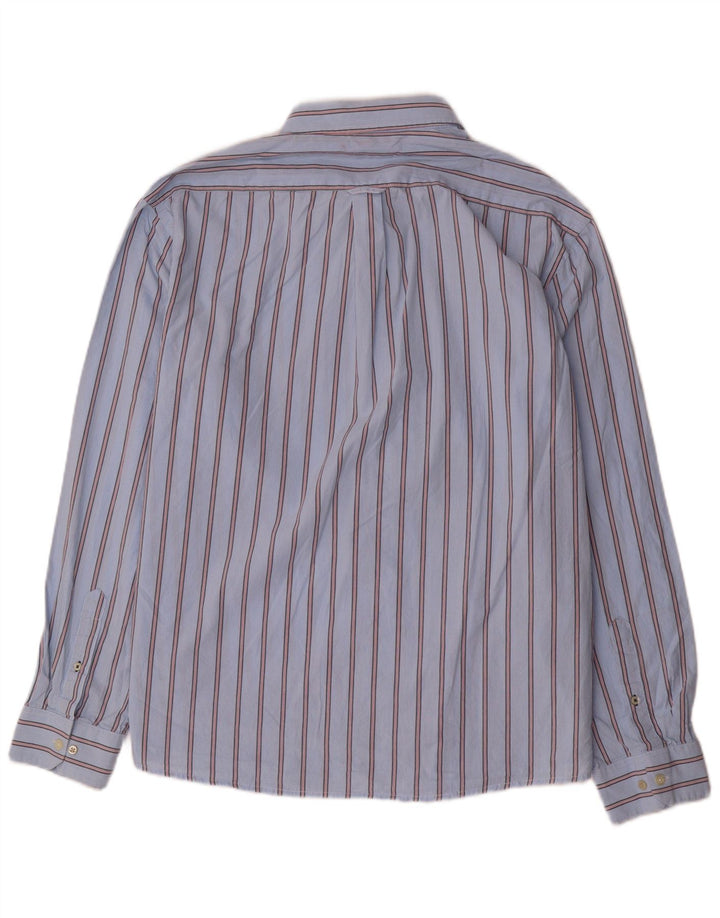 IZOD Мужская рубашка 2XL, синяя хлопковая полоска