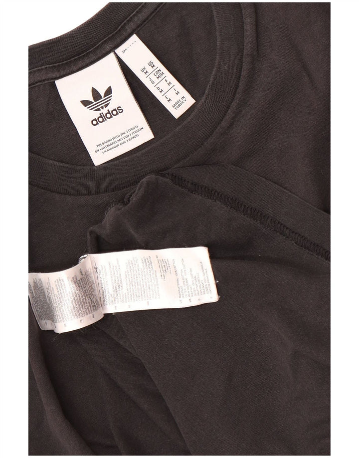 ADIDAS Мужская футболка из хлопка среднего размера, черная