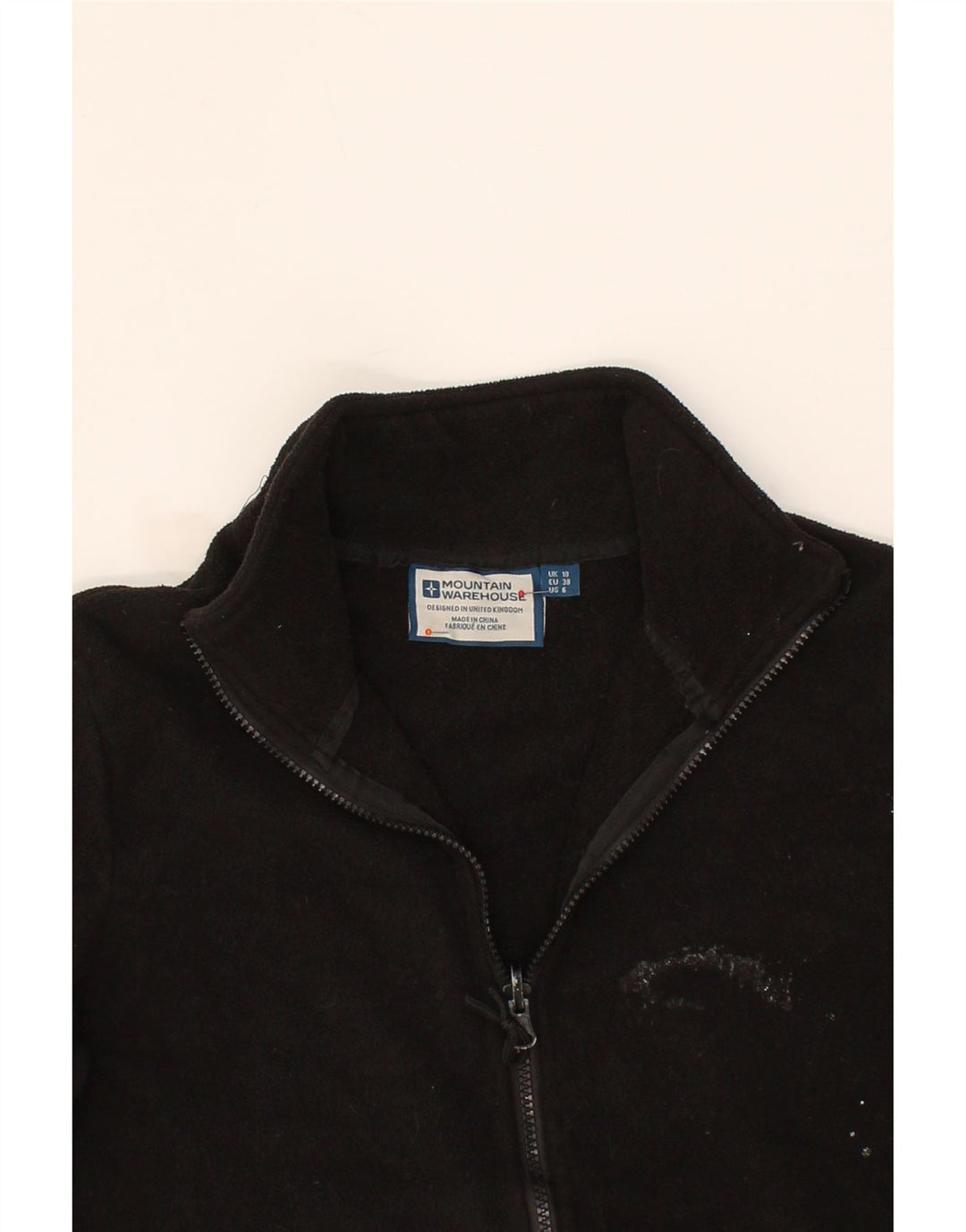 MOUNTAIN WAREHOUSE Womens Fleece Jacket UK 10 Small Black Polyester Vintage Mountain Warehouse and Second-Hand Mountain Warehouse from Messina Hembry 