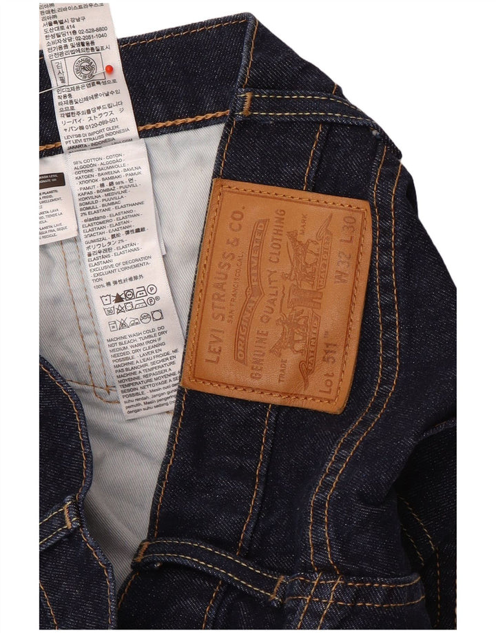 Мужские джинсы Levi's 511 Slim W32 L30 Темно-синие, хлопок