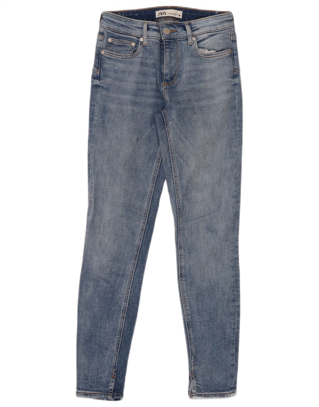 Женские джинсы скинни ZARA EU 34 2XS W24 L27, синий хлопок