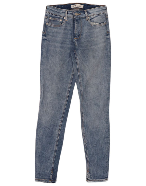 Женские джинсы скинни ZARA EU 34 2XS W24 L27, синий хлопок