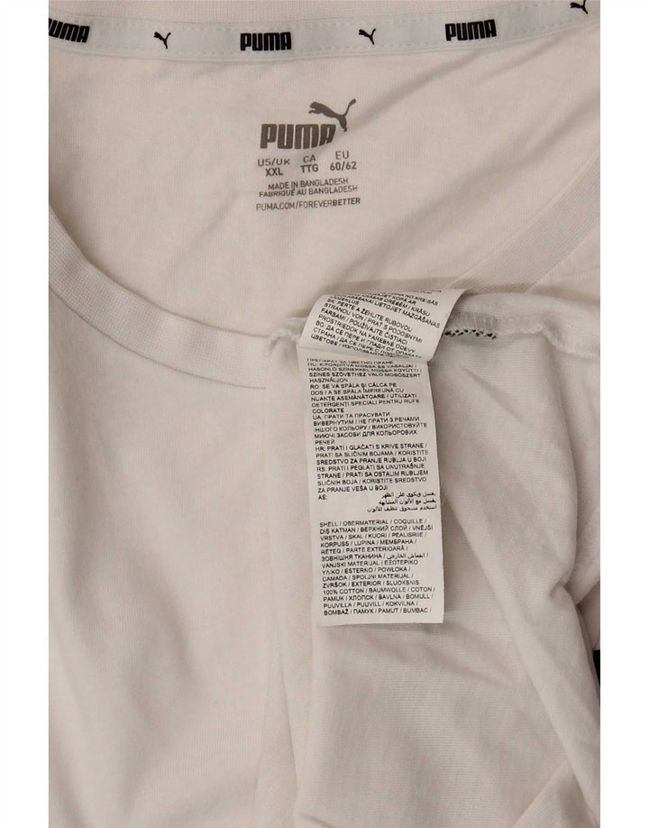 Мужская футболка Puma 2XL, белый хлопок
