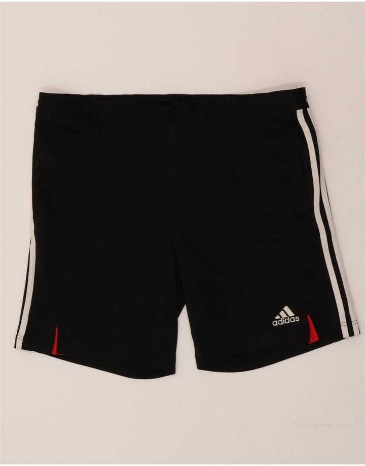 Мужские спортивные шорты Adidas, большие черные из полиэстера