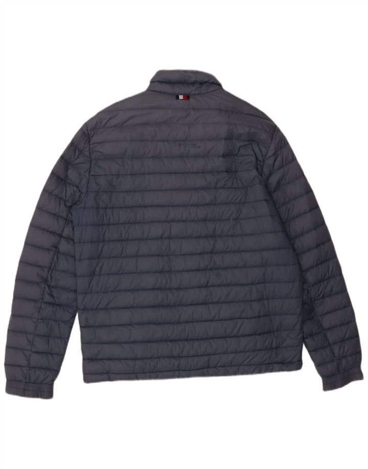 Мужская стеганая куртка Tommy Hilfiger UK 40, большая темно-синяя, полиамид