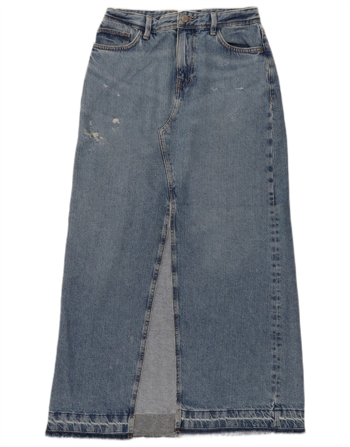 Женская джинсовая юбка макси Zara XS W24 синяя