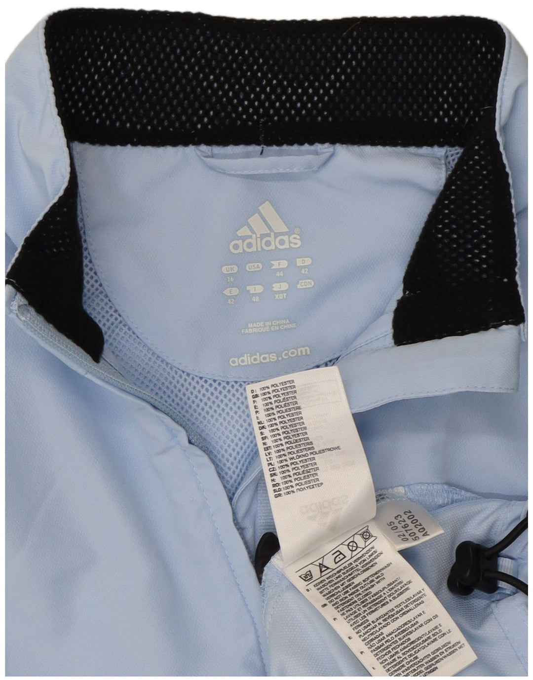 ADIDAS Womens Clima Proof Tracksuit Top Jacket UK 16 Large  Blue