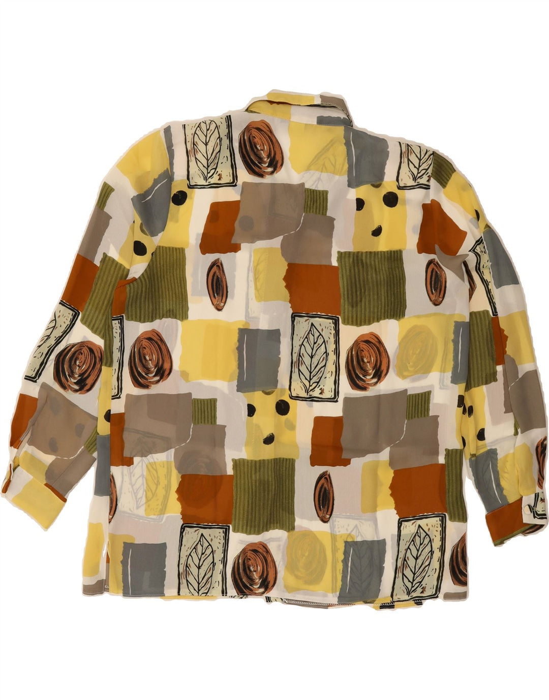 DA.VINCI Womens Shirt Blouse UK 18 XL Multicoloured Patchwork Polyester Vintage Da.Vinci and Second-Hand Da.Vinci from Messina Hembry 