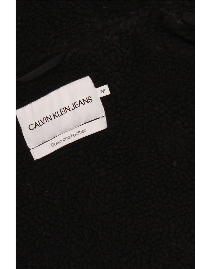 Мужская утепленная куртка с капюшоном Calvin Klein UK 38, средний черный полиэстер