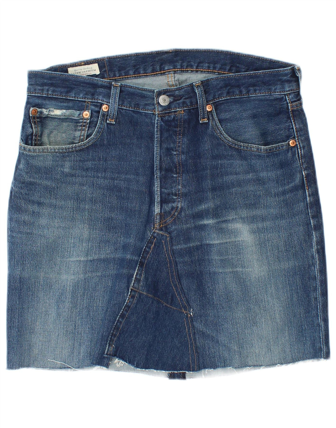 Женская джинсовая юбка LEVI'S 501 W32, большая синяя, хлопок