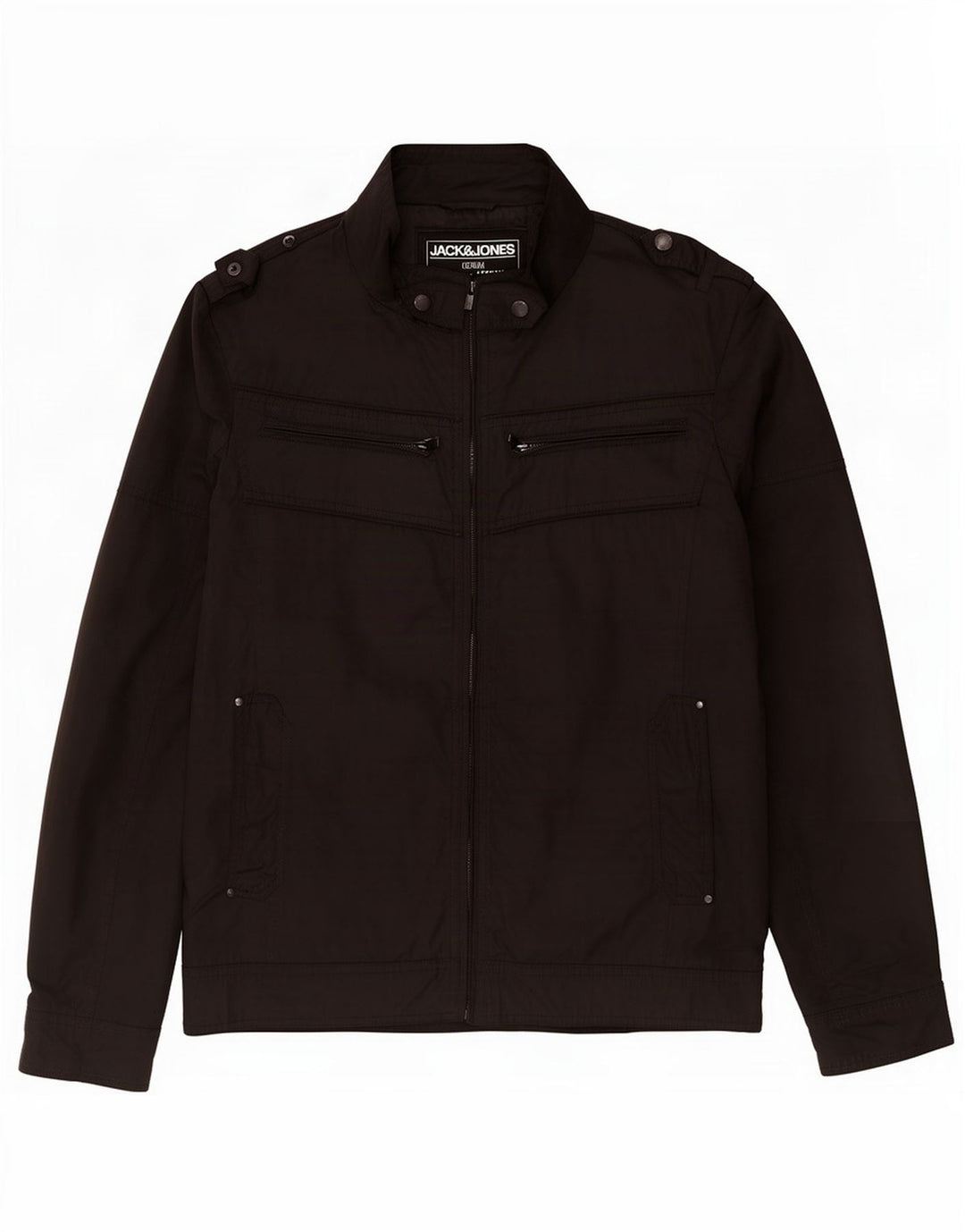 Мужская куртка в стиле милитари Jack & Jones UK 40, большая черная полиэстер