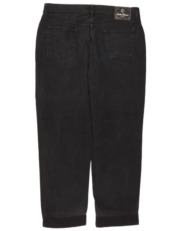 CARLO COLUCCI Womens Tapered Jeans W35 L27 Black