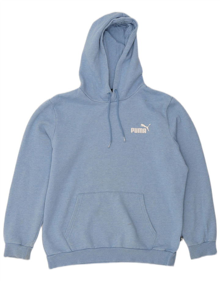 Мужской джемпер с капюшоном Puma, хлопковый средний синий в крапинку