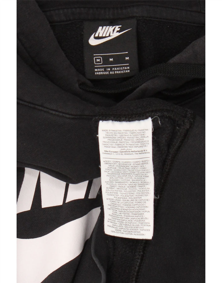 Мужской джемпер с капюшоном с рисунком Nike, средний черный, хлопковый