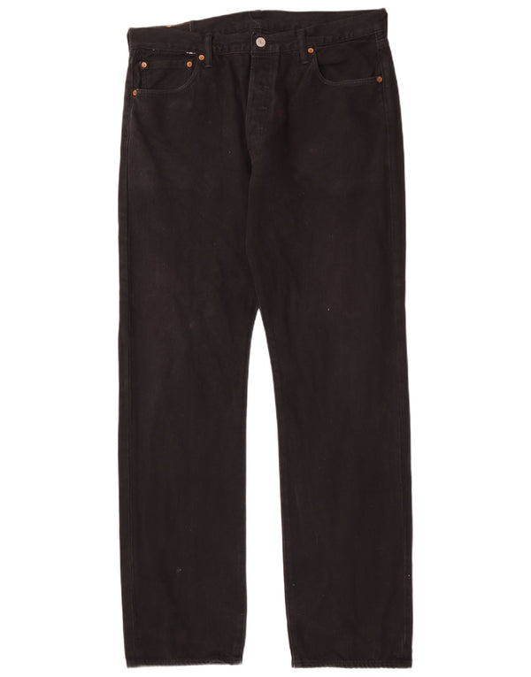 Мужские прямые джинсы Levi's 501 W32 L34, черный хлопок