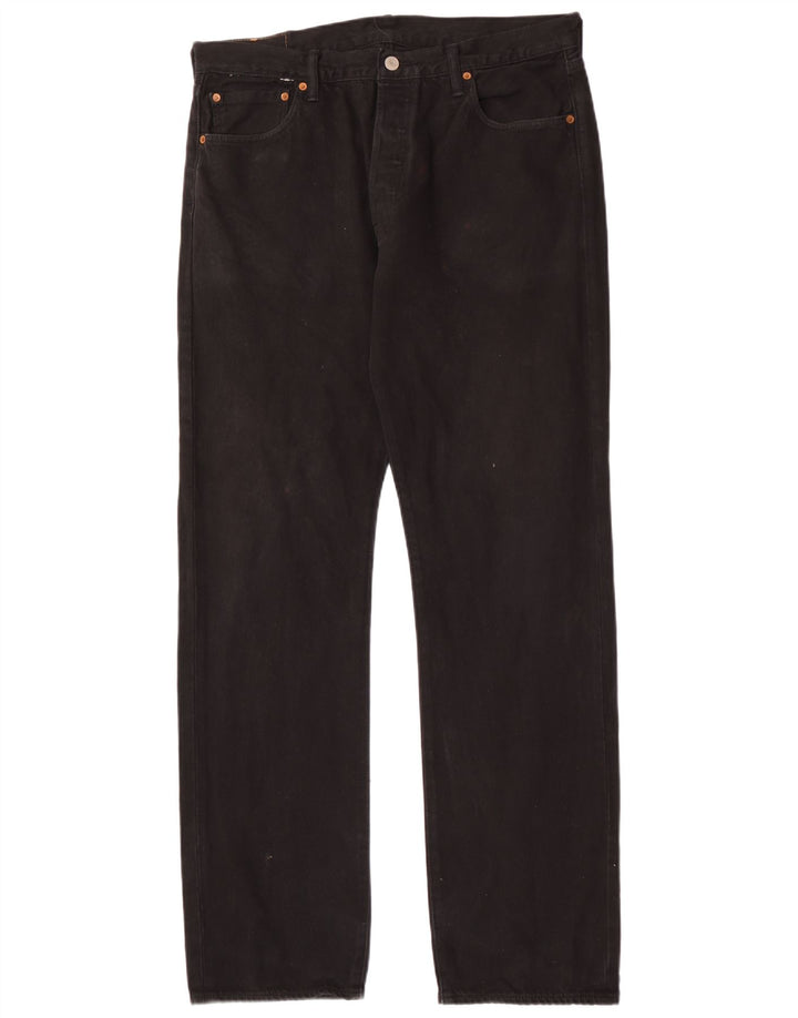 Мужские прямые джинсы Levi's 501 W32 L34, черный хлопок