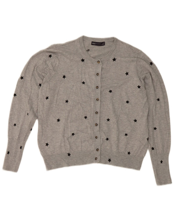 Женский джемпер-болеро Marks & Spencer UK 18 XL, серый вискоза с геометрическим рисунком