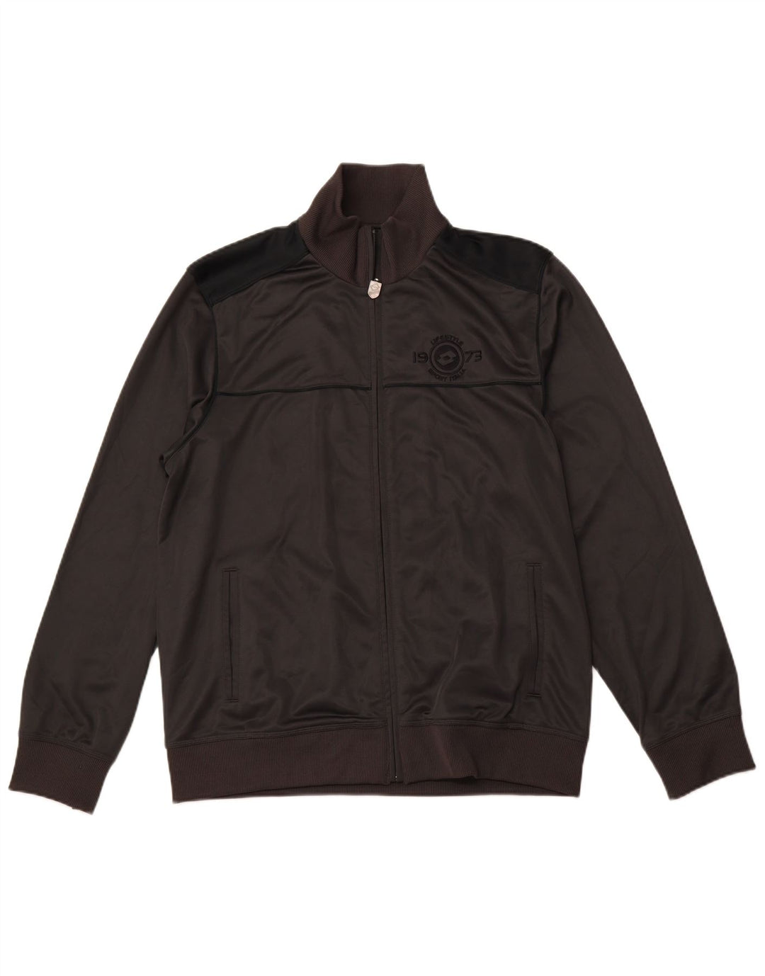 LOTTO Мужской спортивный костюм Верхняя куртка XL Серый полиэстер с цветными блоками