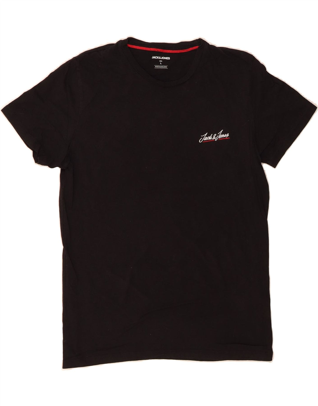JACK & JONES Mens T-Shirt Top Large Black Cotton Vintage Jack & Jones and Second-Hand Jack & Jones from Messina Hembry 