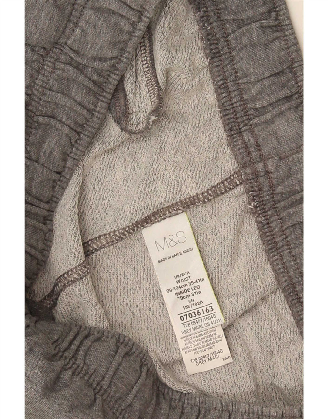 Мужские спортивные брюки Marks & Spencer XL серые, хлопковые в крапинку
