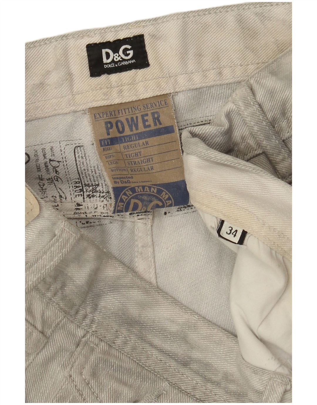 Мужские облегающие прямые джинсы Dolce & Gabbana W34 L28 серые