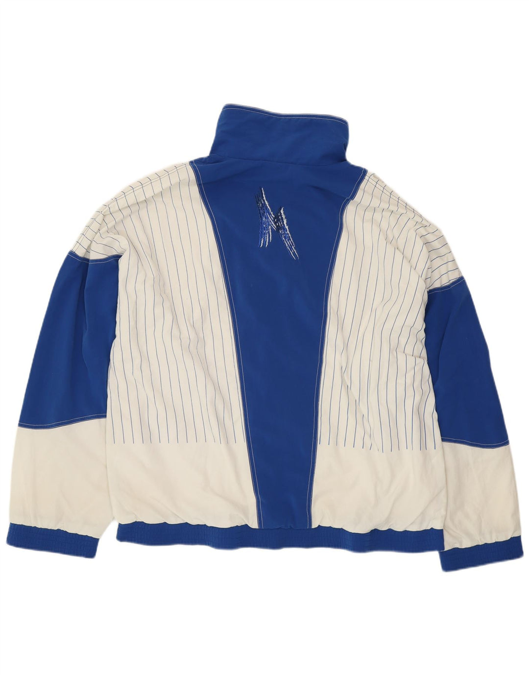 LOTTO Мужской спортивный костюм с графическим рисунком, верхняя куртка, Великобритания, 42/44 XL, белый с цветными блоками