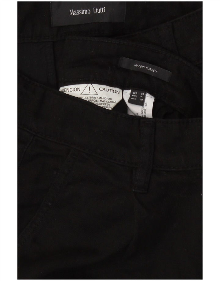 Женские прямые повседневные брюки Massimo Dutti EU 38 Small W28 L31, черные