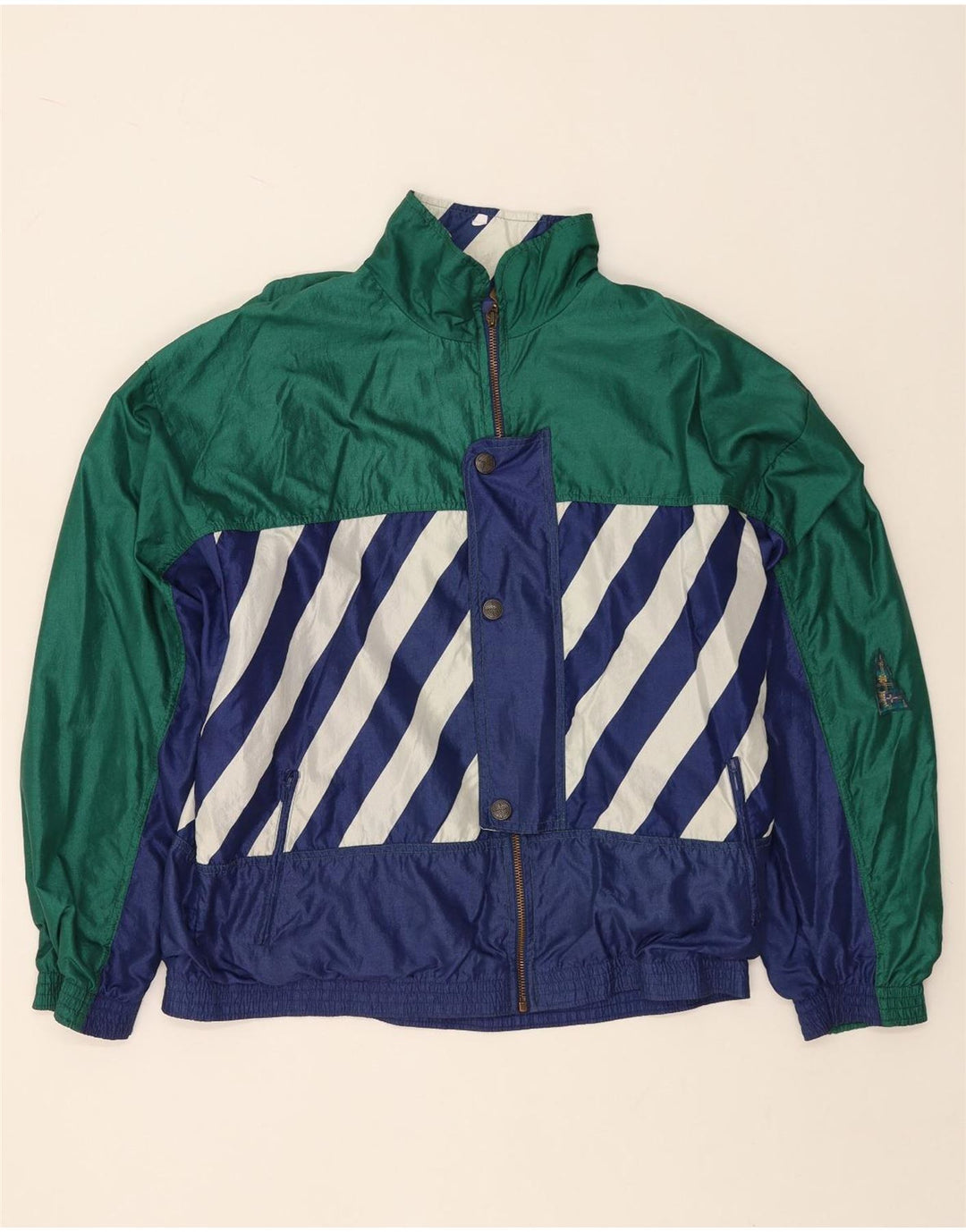 Женский спортивный костюм ATHLETA с графическим рисунком, верхняя куртка, Великобритания, 22, 3XL, зеленый, с цветными блоками