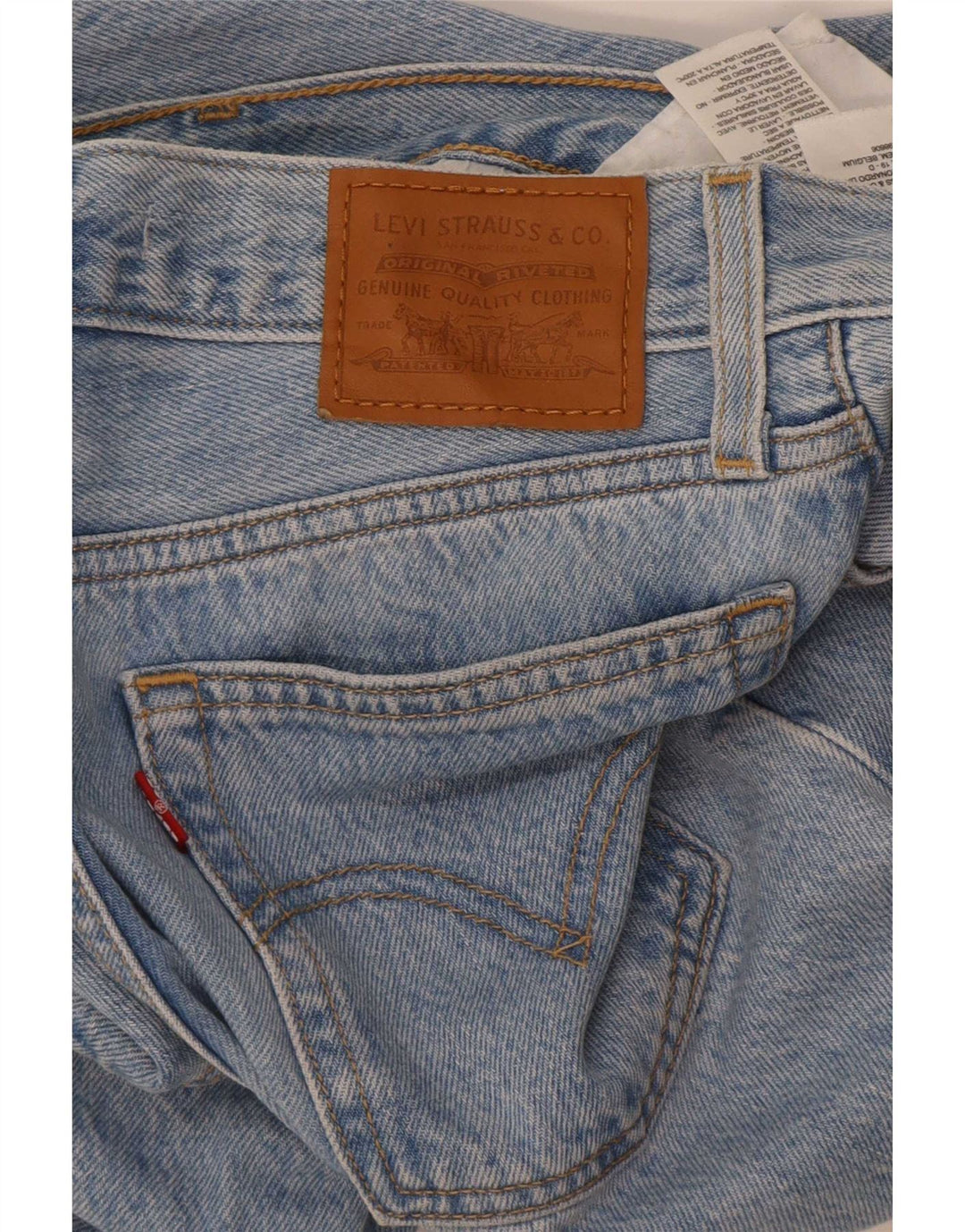 Женские прямые джинсы Levi's на танкетке W24 L28, синий хлопок