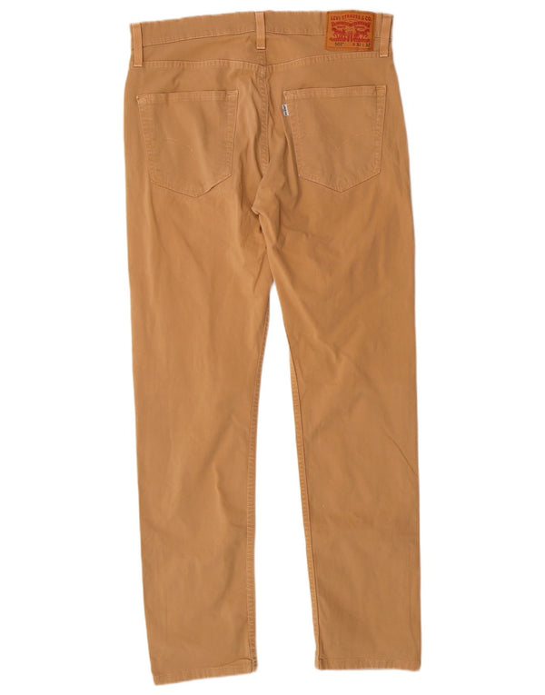 Levi's 502 Тонкие зауженные повседневные брюки W32 L32 Бежевые хлопковые