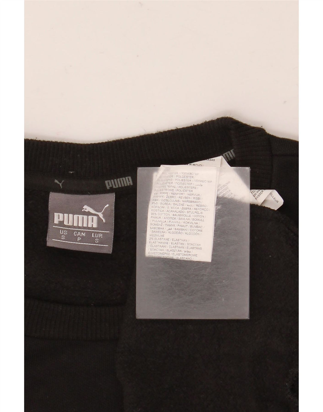 Мужской свитшот Puma, маленький черный хлопковый джемпер
