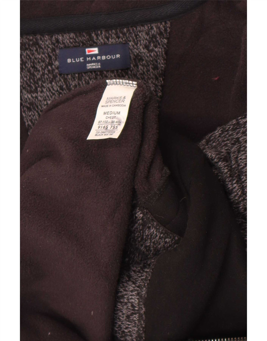 Мужская спортивная куртка Marks & Spencer, средний черный акрил в крапинку