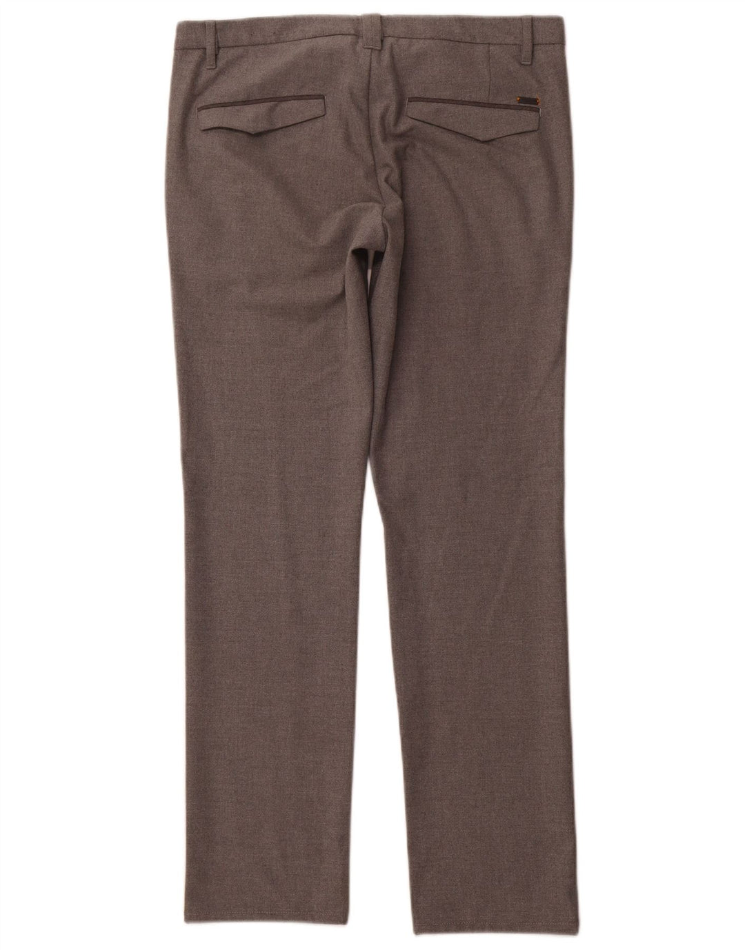 Мужские костюмные брюки узкого кроя HUGO BOSS W33 L32, серый полиэстер