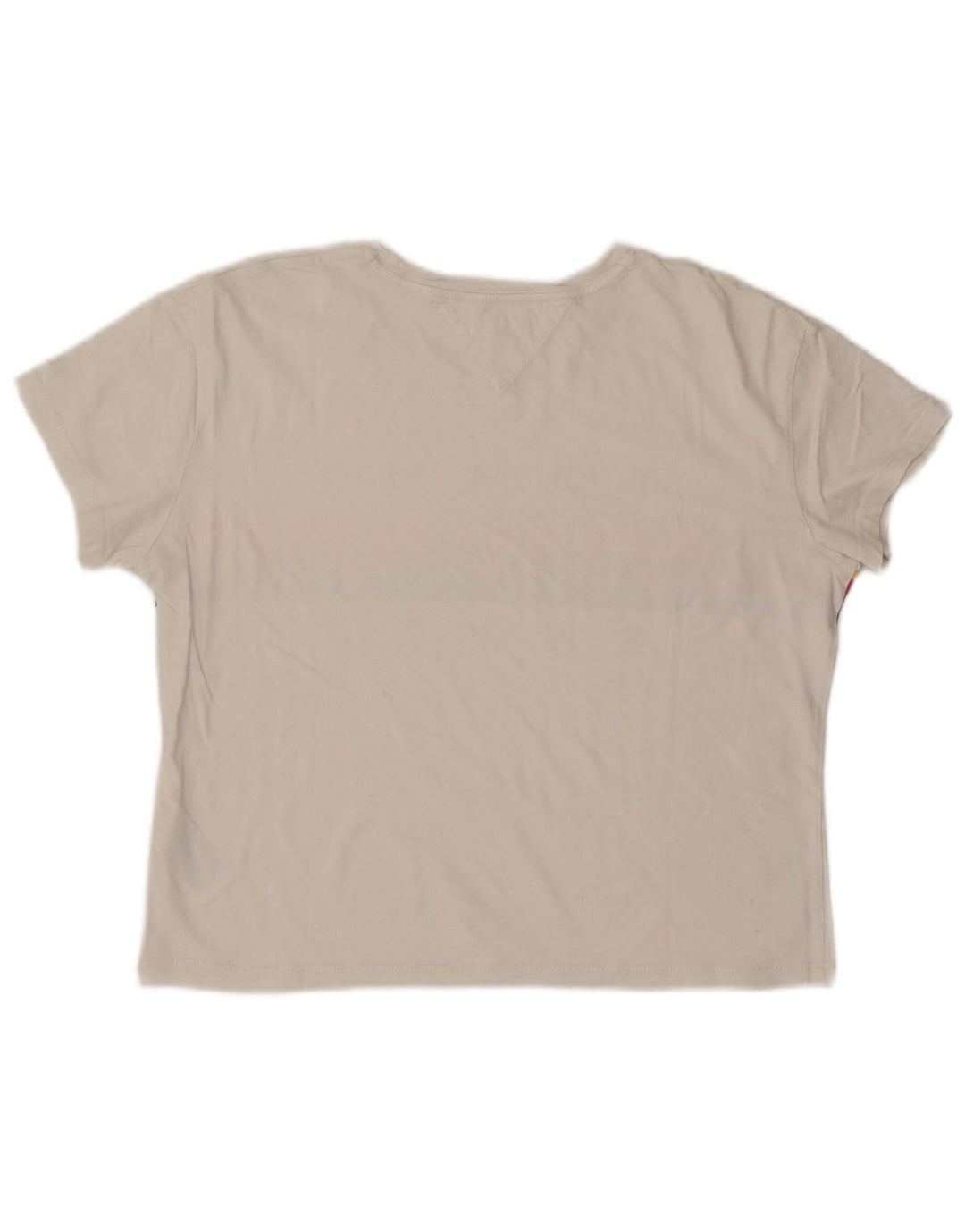 TOMMY HILFIGER Женская футболка с рисунком Top UK 14 Средний Белый Хлопок