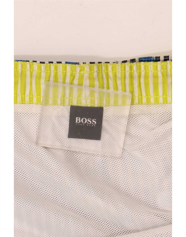 Мужские шорты для плавания Hugo Boss, большие синие полоски