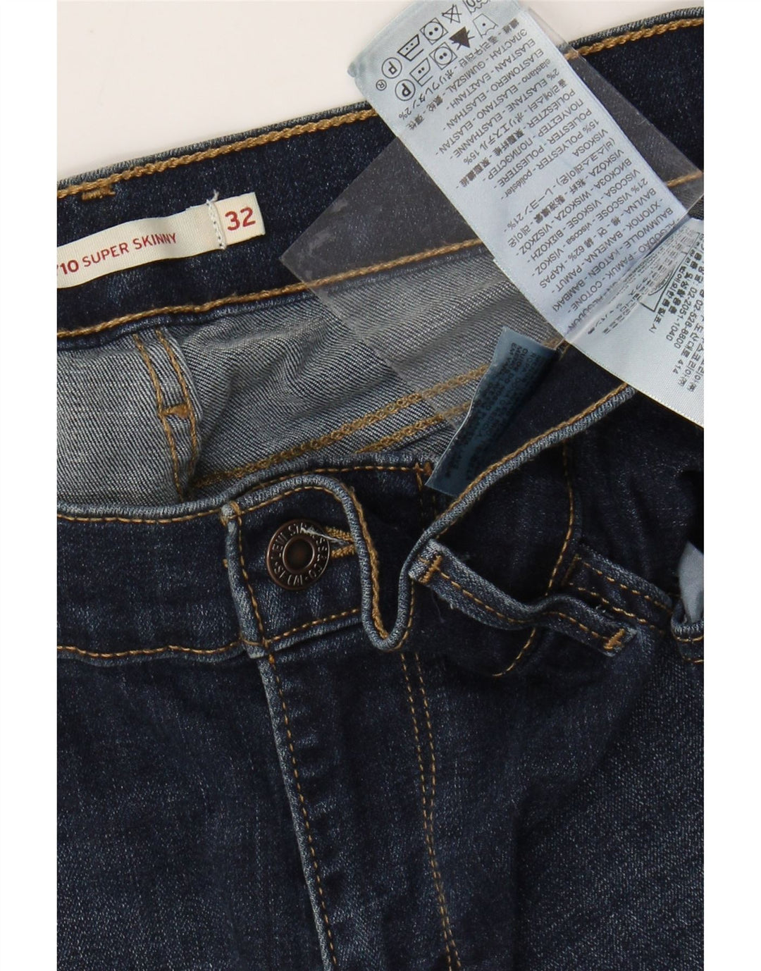 Женские джинсы LEVI'S 710 Super Skinny W32 L30 Синие, хлопок
