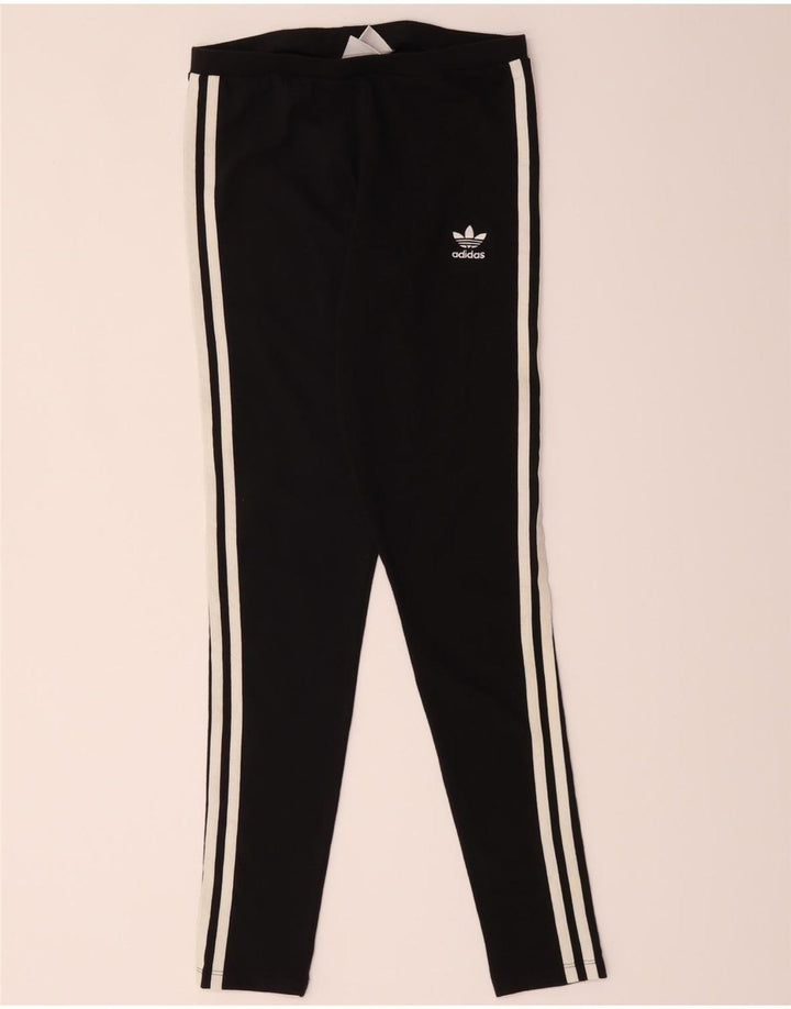 Женские леггинсы Adidas UK 10, маленькие черные хлопковые